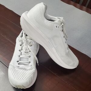 Nike White Mesh Athletic Shoes